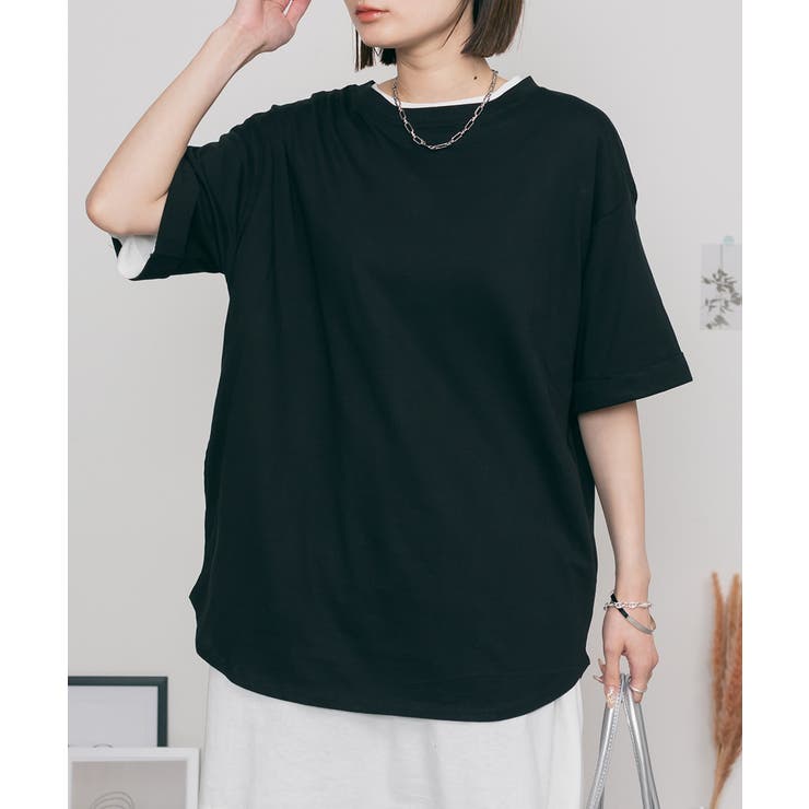 ロールアップハーフスリーブカットソー ゆったりとしたシルエットがかわいい | atONE | 詳細画像16 