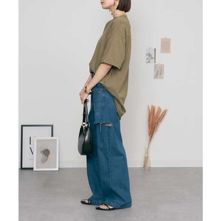 ロールアップハーフスリーブカットソー ゆったりとしたシルエットがかわいい | atONE | 詳細画像27 
