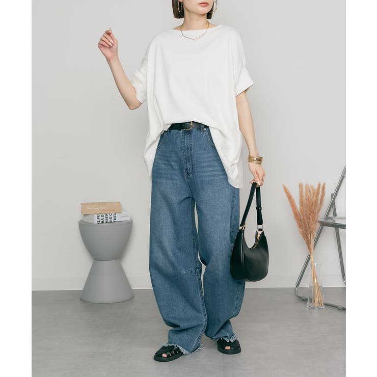 変形ドルマンカットソー レディースファッション通販 変形ドルマンワイドカットソー | atONE | 詳細画像30 