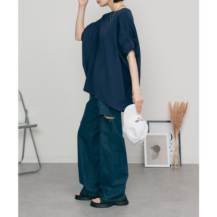 変形ドルマンカットソー レディースファッション通販 変形ドルマンワイドカットソー | atONE | 詳細画像45 