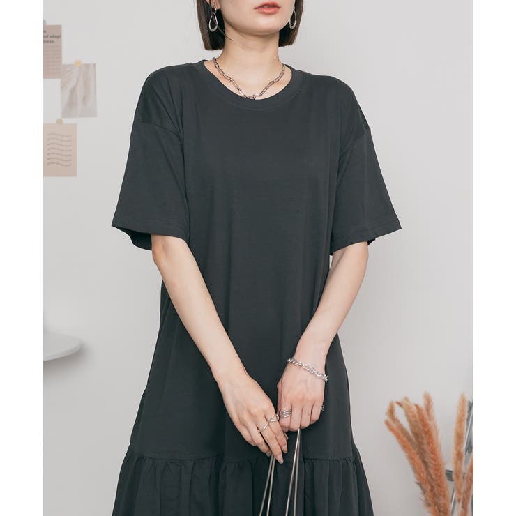 着るだけでお洒落 裾ティアードワンピース  | atONE | 詳細画像9 