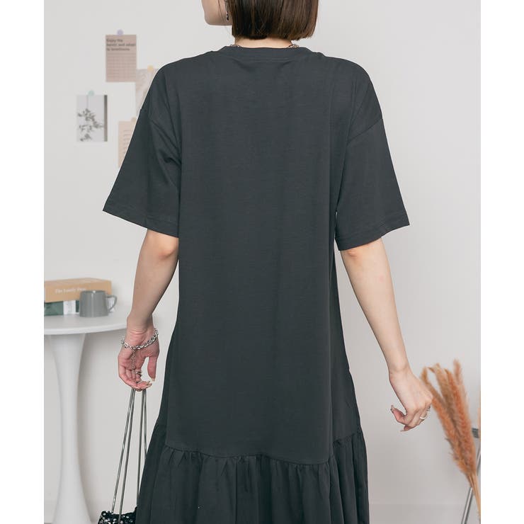 着るだけでお洒落 裾ティアードワンピース  | atONE | 詳細画像11 