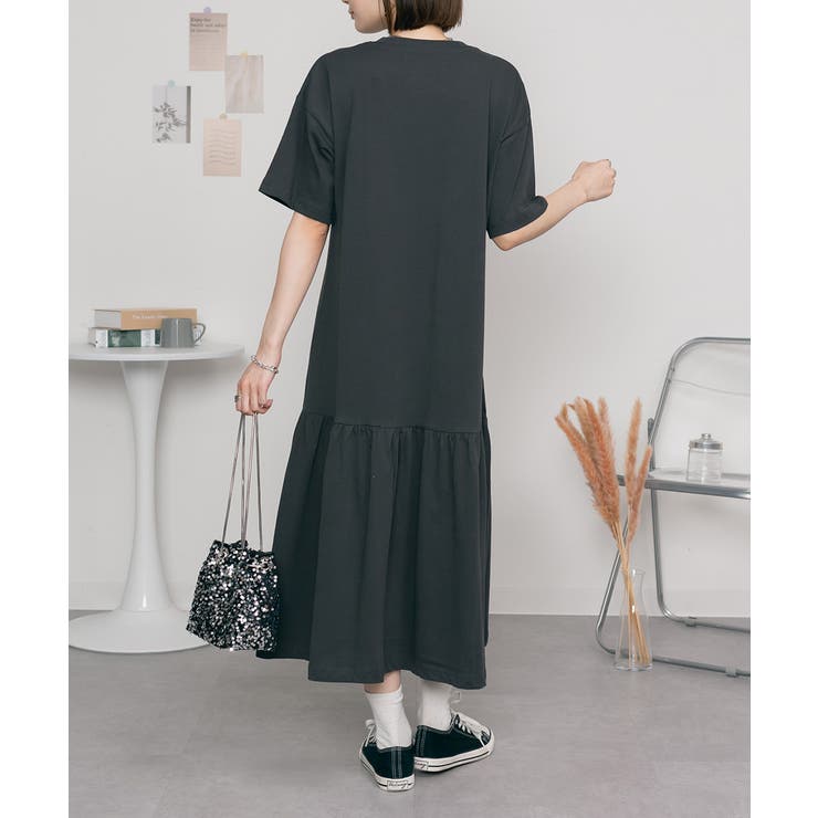 着るだけでお洒落 裾ティアードワンピース  | atONE | 詳細画像14 