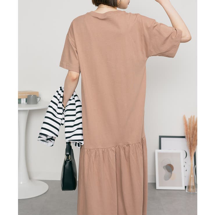 着るだけでお洒落 裾ティアードワンピース  | atONE | 詳細画像18 