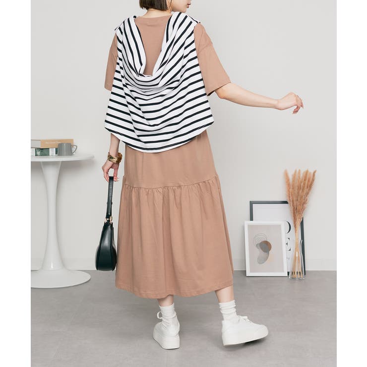 着るだけでお洒落 裾ティアードワンピース  | atONE | 詳細画像21 