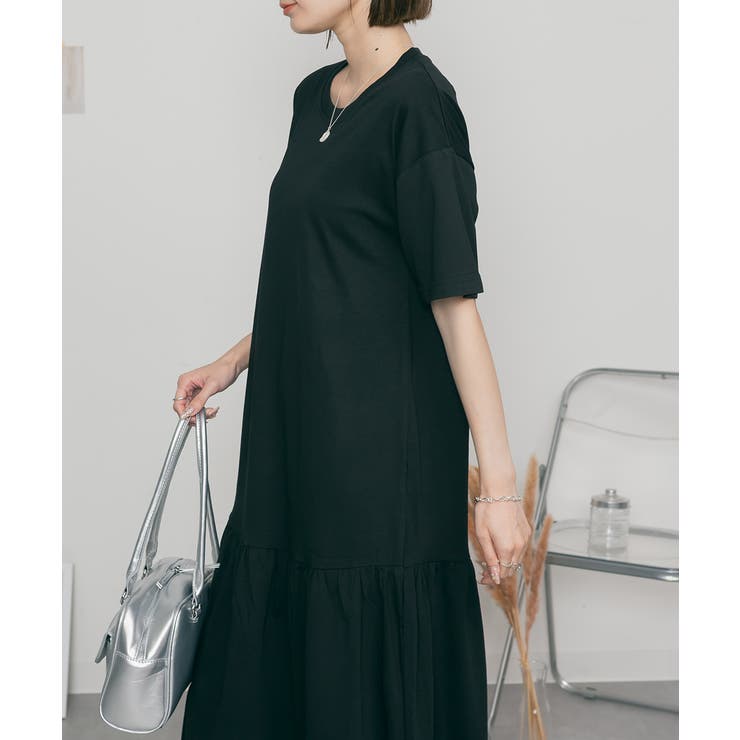 着るだけでお洒落 裾ティアードワンピース  | atONE | 詳細画像3 