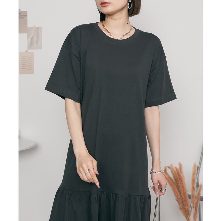 着るだけでお洒落 裾ティアードワンピース  | atONE | 詳細画像8 