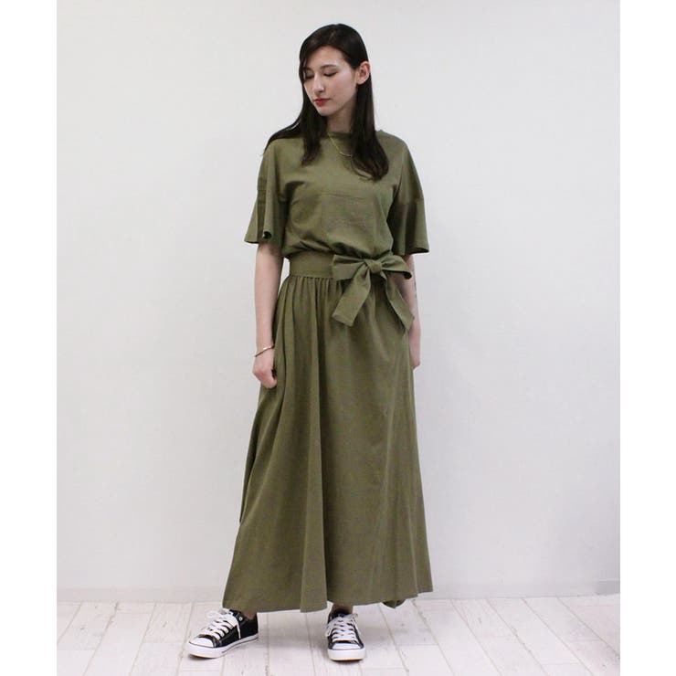 ベルト付き ウエストマークワンピース 着るだけでお洒落コーデ が完成 品番 Atow Atone アットワン のレディースファッション通販 Shoplist ショップリスト