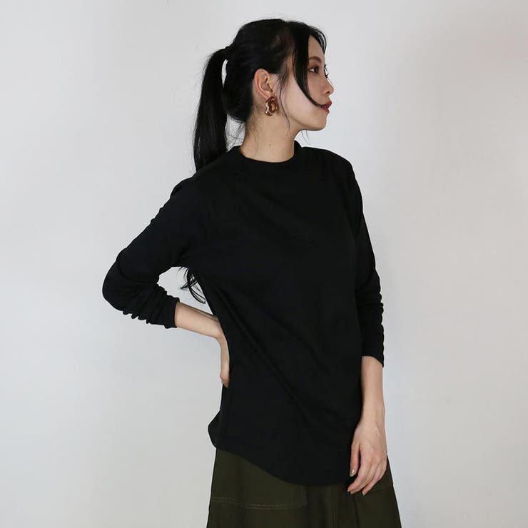 無地ロング Tシャツ ロンT | atONE | 詳細画像22 