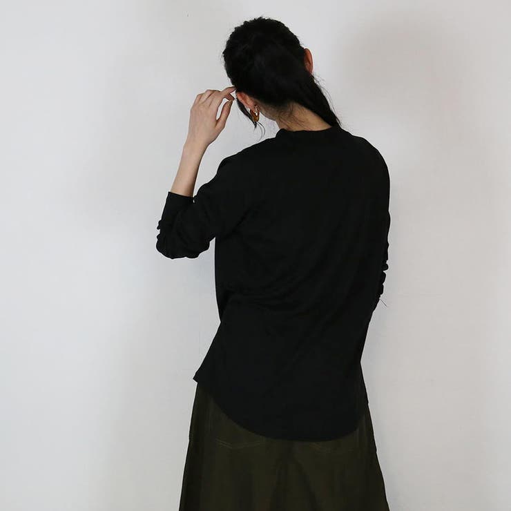 無地ロング Tシャツ ロンT | atONE | 詳細画像23 