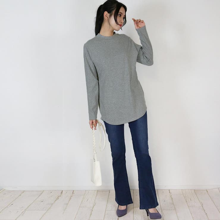 無地ロング Tシャツ ロンT | atONE | 詳細画像24 