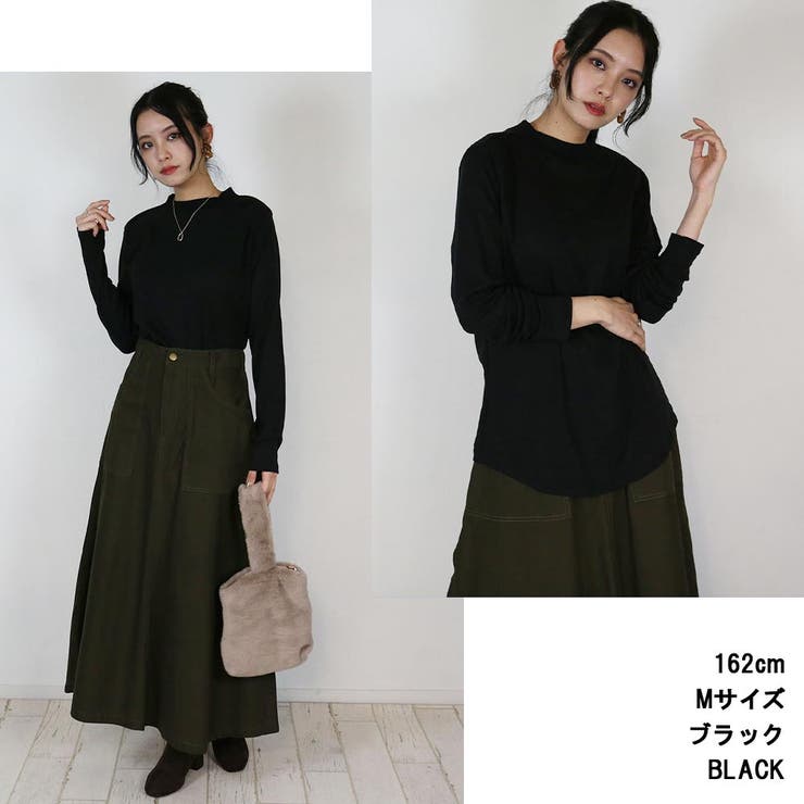 無地ロング Tシャツ ロンT | atONE | 詳細画像2 