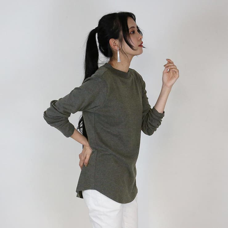 無地ロング Tシャツ ロンT | atONE | 詳細画像34 