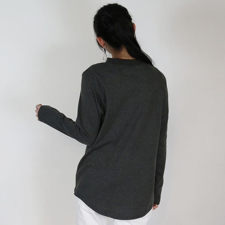 無地ロング Tシャツ ロンT | atONE | 詳細画像35 