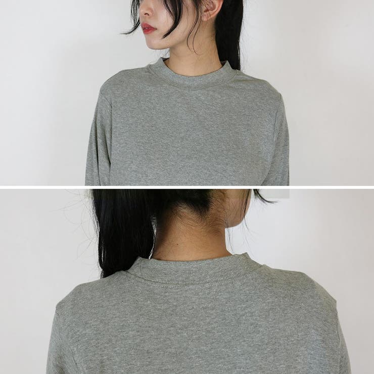 無地ロング Tシャツ ロンT | atONE | 詳細画像7 