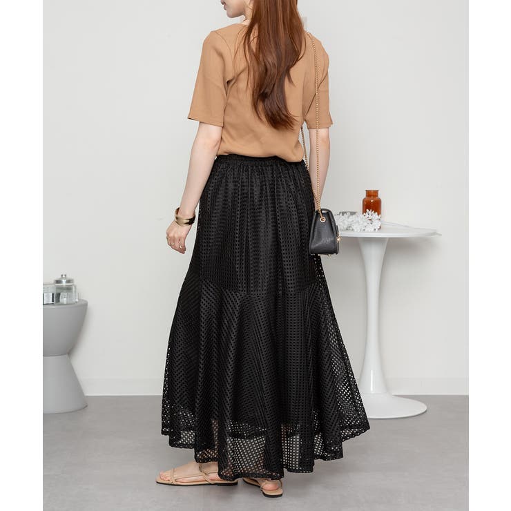 Vネック5分袖コットンリブTシャツ 無地 カジュアル | atONE | 詳細画像20 