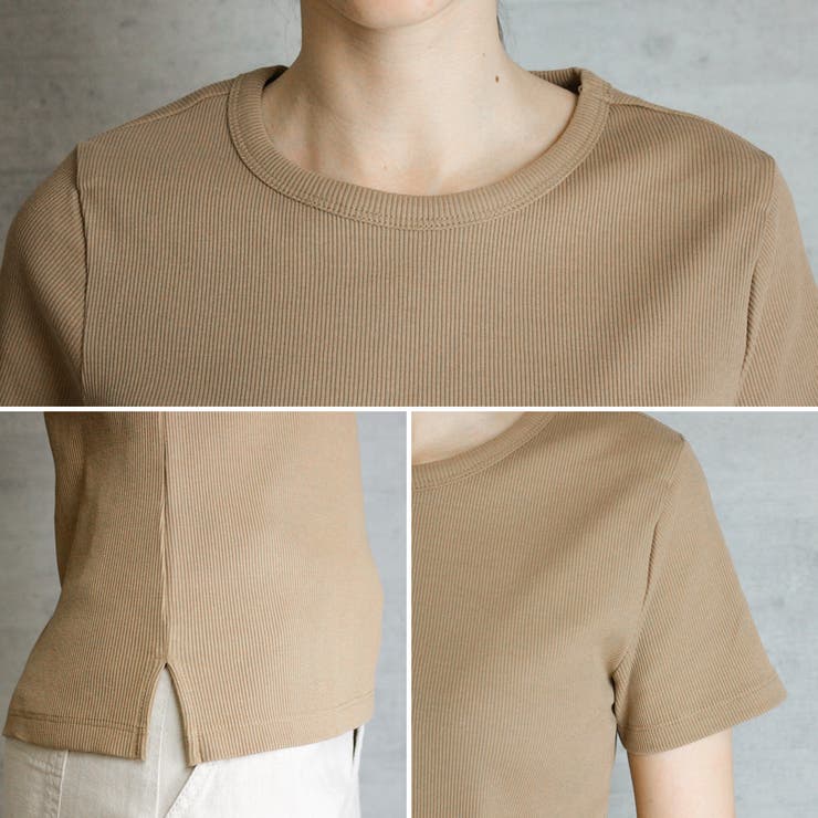 コンパクトコットンリブTシャツ | atONE | 詳細画像9 