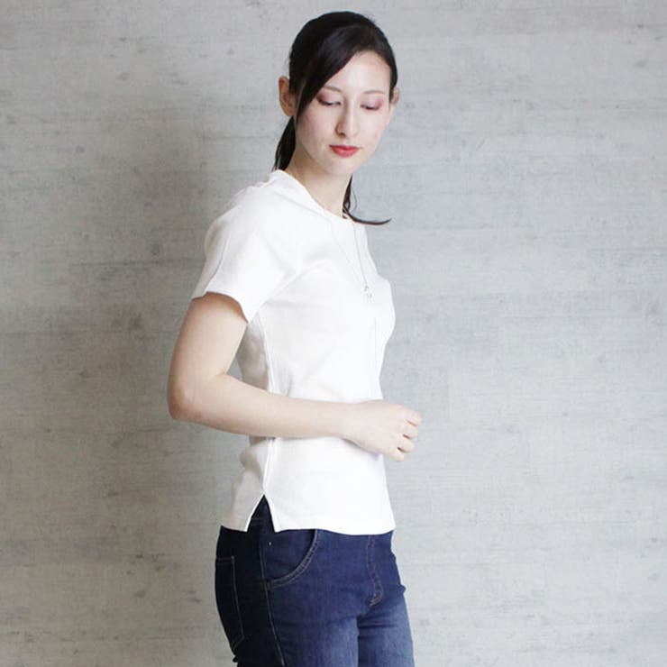 コンパクトコットンリブTシャツ | atONE | 詳細画像19 