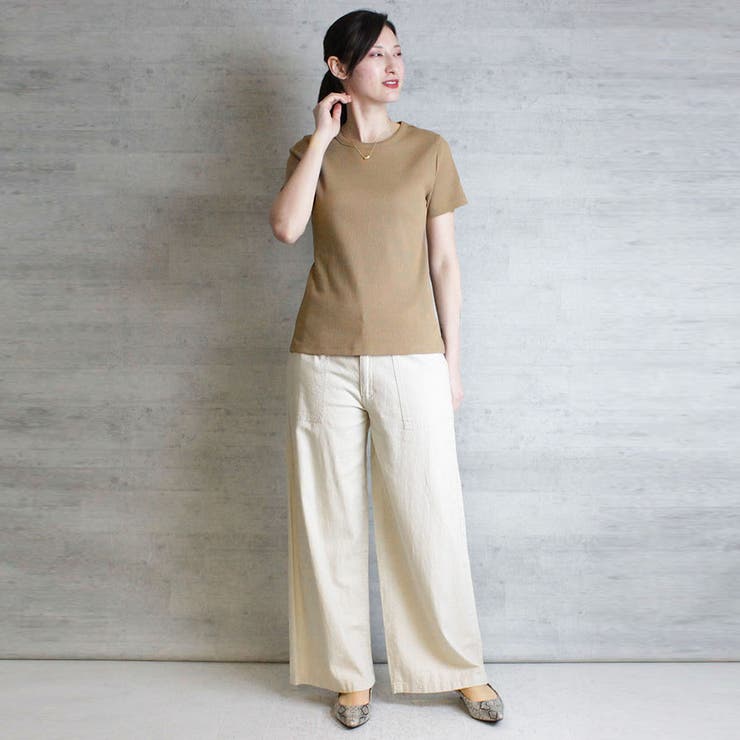 コンパクトコットンリブTシャツ | atONE | 詳細画像21 