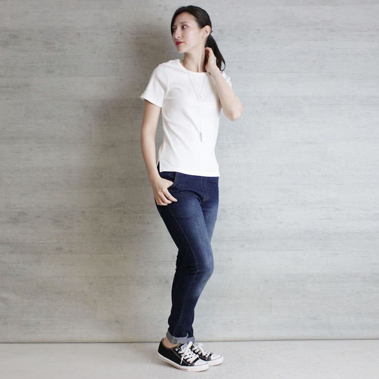 コンパクトコットンリブTシャツ | atONE | 詳細画像28 