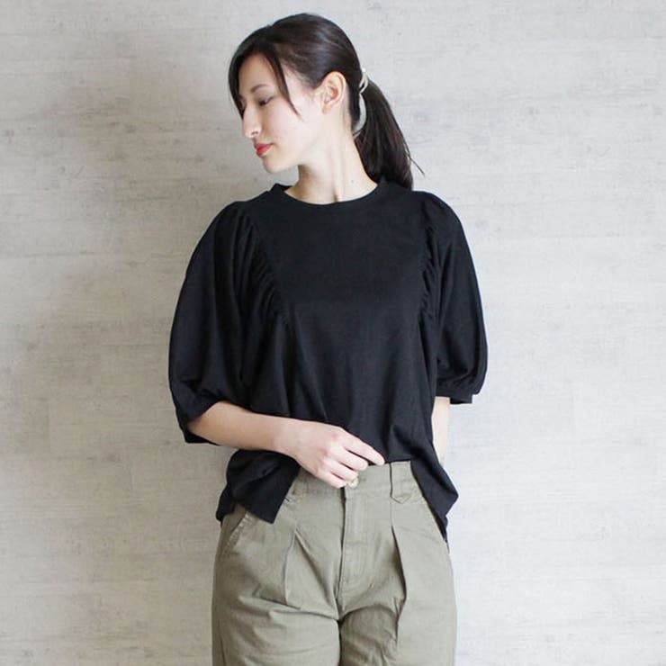 ギャザー袖ドルマンカットソー | atONE | 詳細画像15 