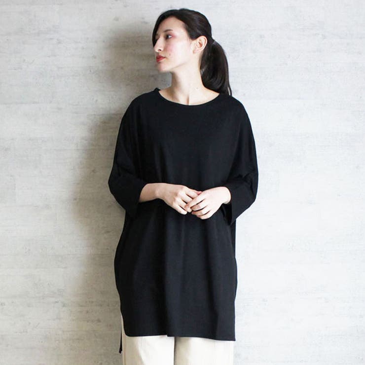 ラウンドネックロングTシャツ | atONE | 詳細画像12 