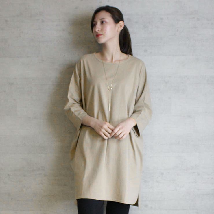 ラウンドネックロングTシャツ | atONE | 詳細画像15 