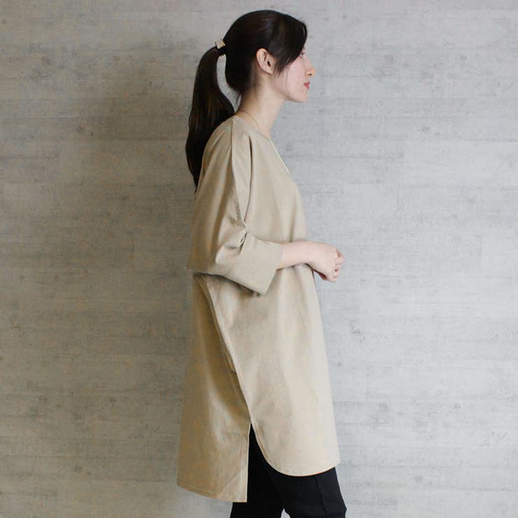 ラウンドネックロングTシャツ | atONE | 詳細画像16 