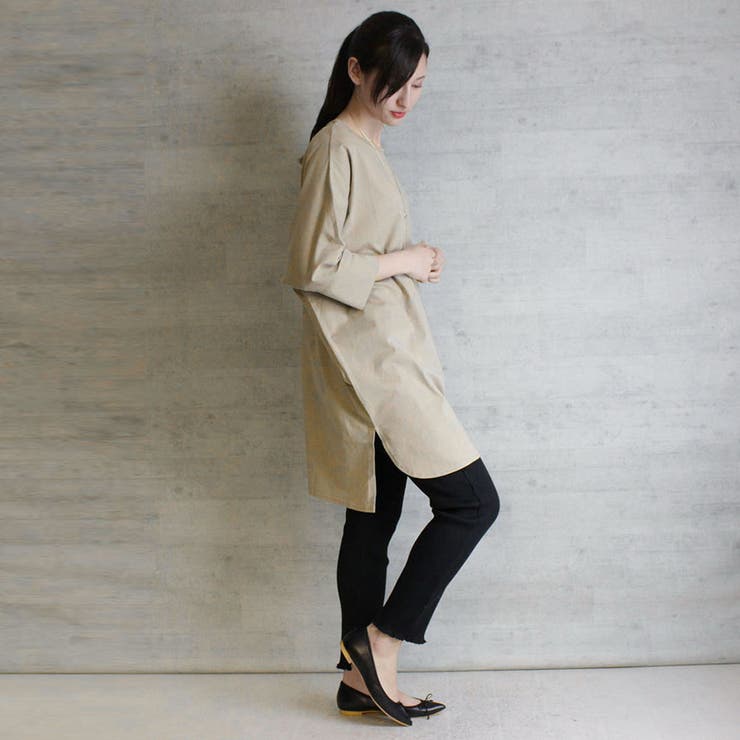 ラウンドネックロングTシャツ | atONE | 詳細画像25 