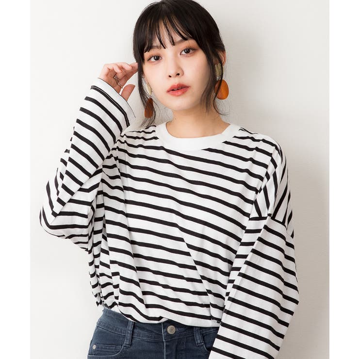 BIGボーダーロングスリーブTシャツ | atONE | 詳細画像19 