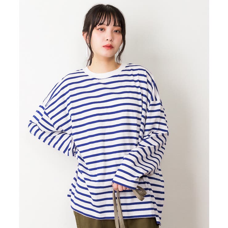BIGボーダーロングスリーブTシャツ | atONE | 詳細画像24 