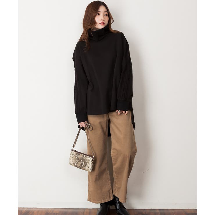 ニットドッキングハイネック裏起毛プルオーバー あったか | atONE | 詳細画像20 