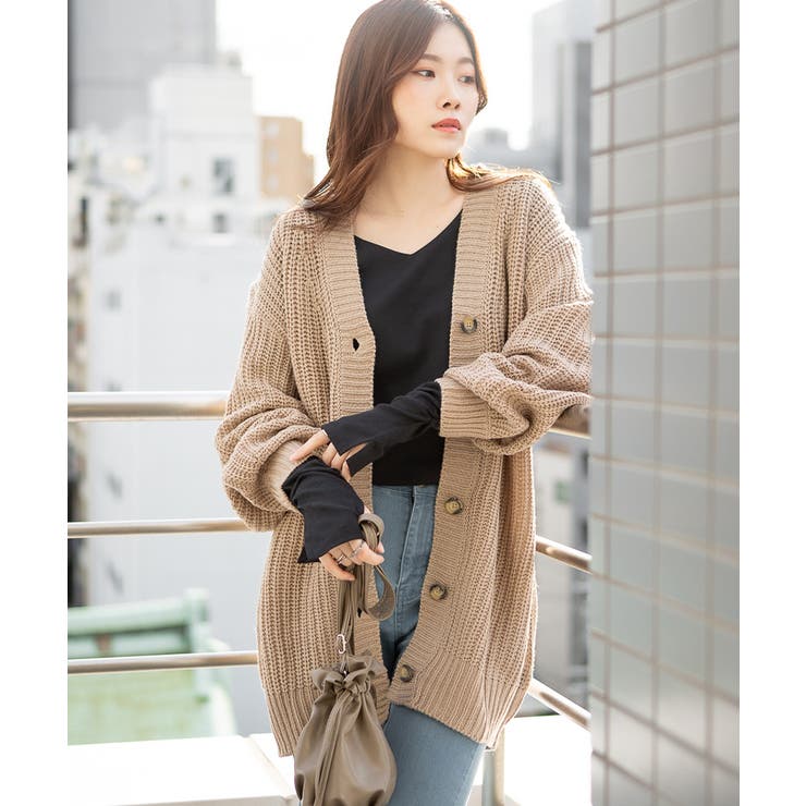 Vネック指空きTシャツ | atONE | 詳細画像30 