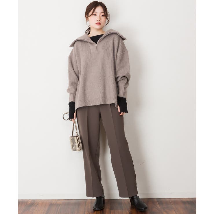 ボートネック指空きTシャツ | atONE | 詳細画像24 