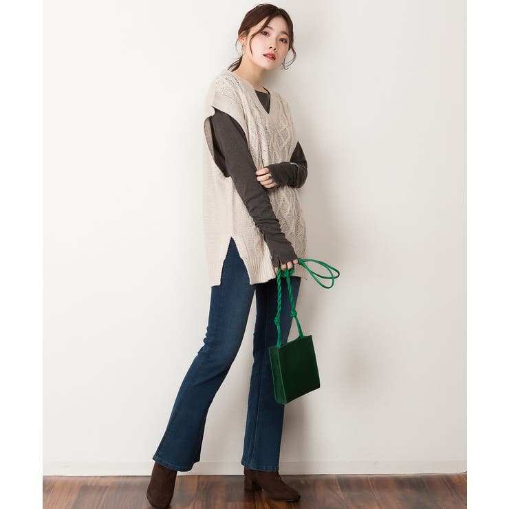 ボートネック指空きTシャツ | atONE | 詳細画像30 