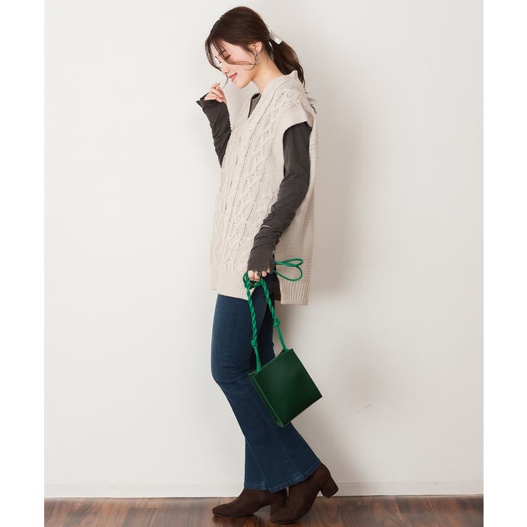 ボートネック指空きTシャツ | atONE | 詳細画像31 