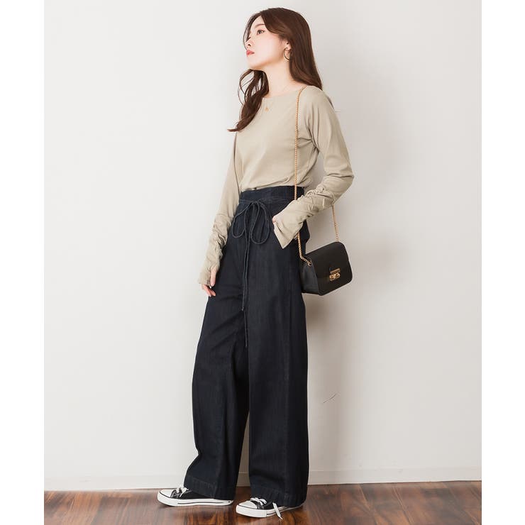 ボートネック指空きTシャツ | atONE | 詳細画像37 