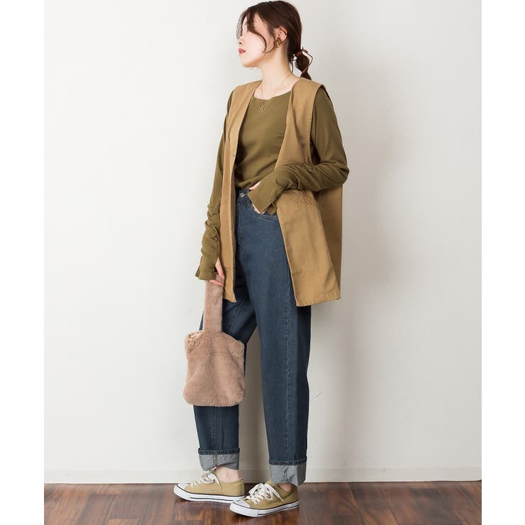 ボートネック指空きTシャツ | atONE | 詳細画像46 