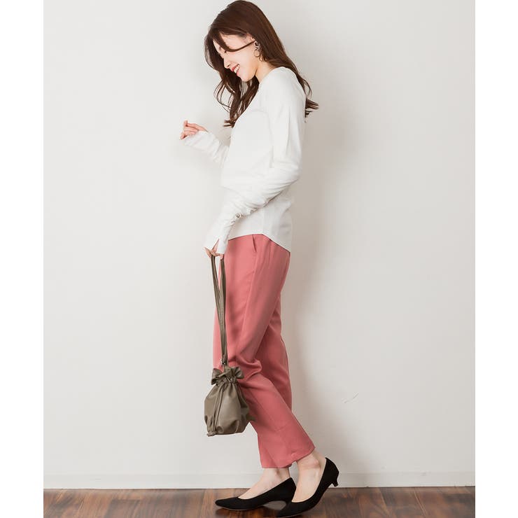 ボートネック指空きTシャツ | atONE | 詳細画像56 