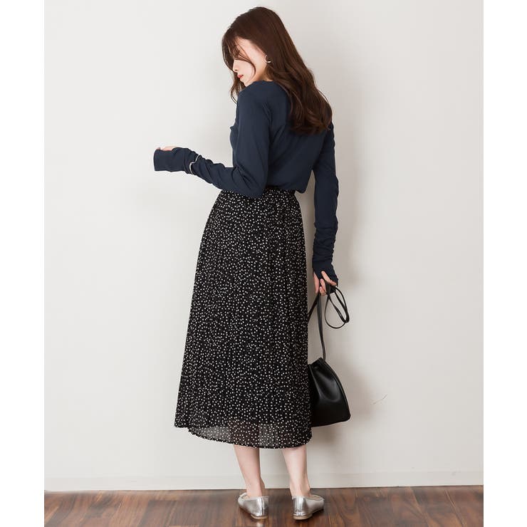 ボートネック指空きTシャツ | atONE | 詳細画像70 