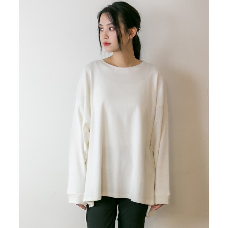 やわらかヘビーコットンクルーネックロングTシャツ | atONE | 詳細画像15 