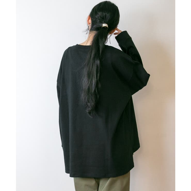 やわらかヘビーコットンクルーネックロングTシャツ | atONE | 詳細画像43 