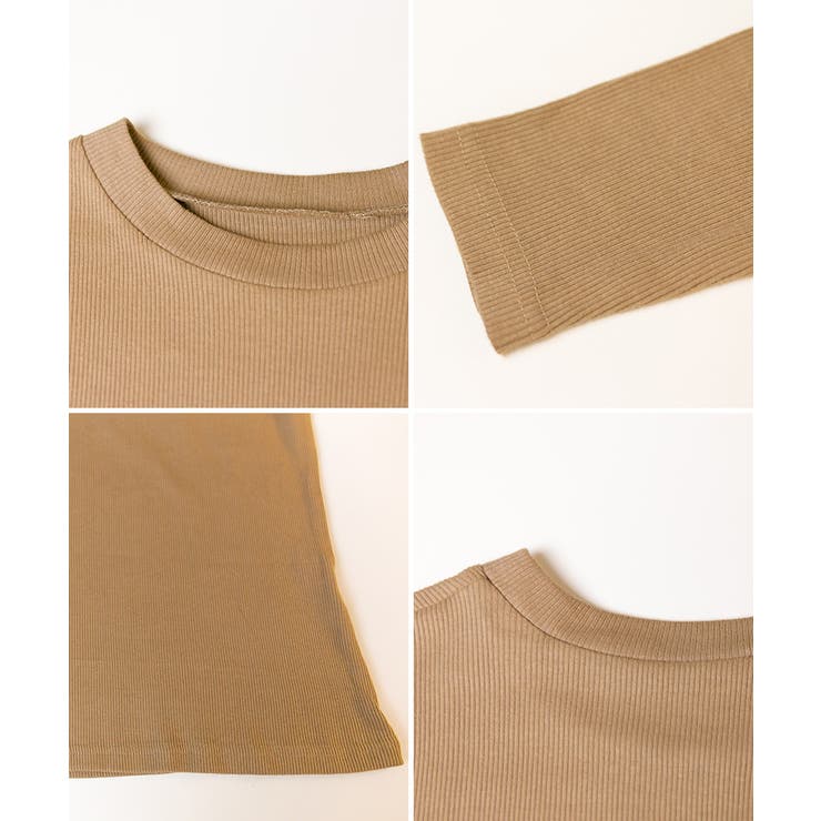 リブクルーネック長袖Tシャツ | atONE | 詳細画像11 