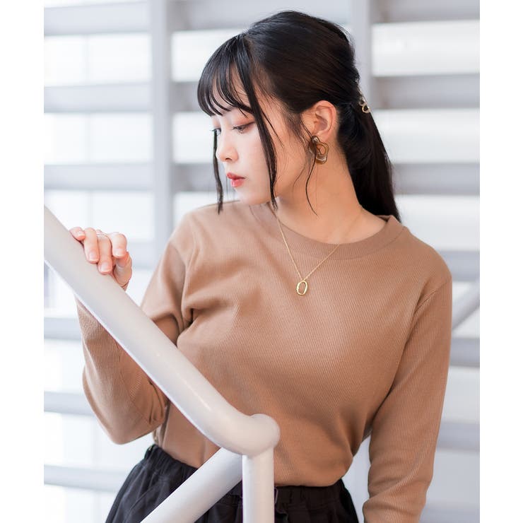 リブクルーネック長袖Tシャツ | atONE | 詳細画像16 
