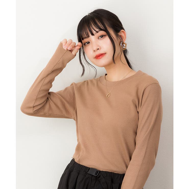リブクルーネック長袖Tシャツ | atONE | 詳細画像17 