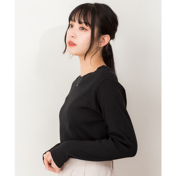 リブクルーネック長袖Tシャツ | atONE | 詳細画像25 