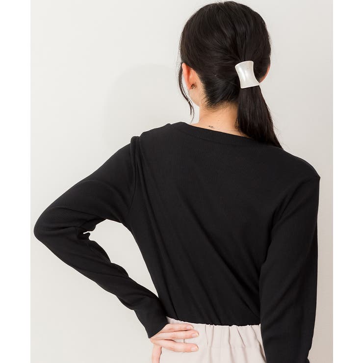 リブクルーネック長袖Tシャツ | atONE | 詳細画像26 