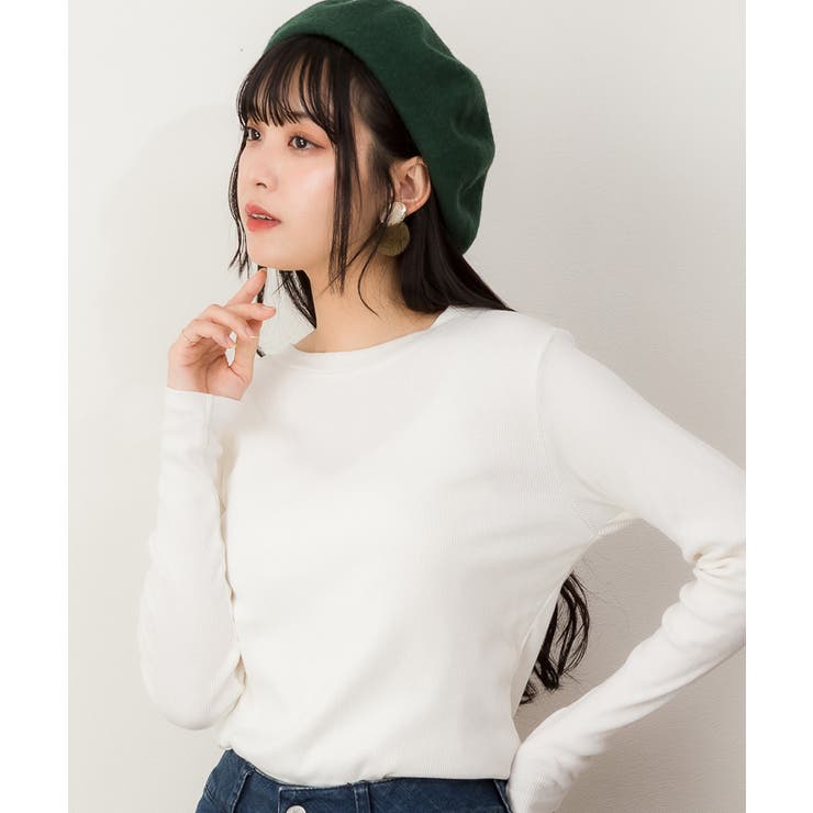 リブクルーネック長袖Tシャツ | atONE | 詳細画像30 