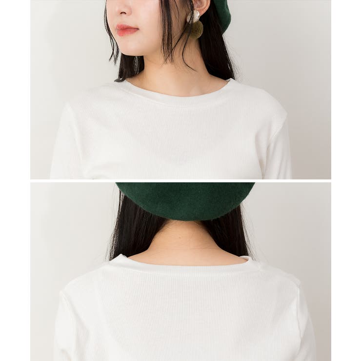 リブクルーネック長袖Tシャツ | atONE | 詳細画像8 