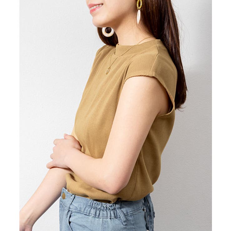 フレンチスリーブリブカットソー | atONE | 詳細画像10 